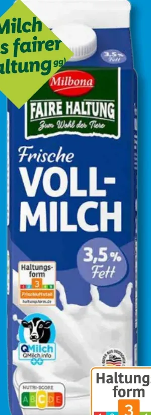 Frische Vollmilch