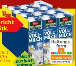 Haltbare Vollmilch